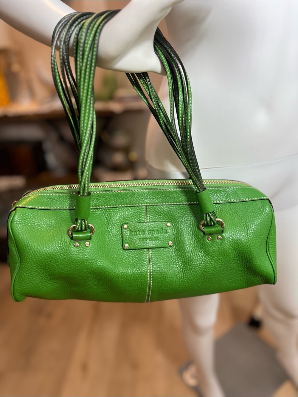 Kate Spade Green Leather Shoulder Bag